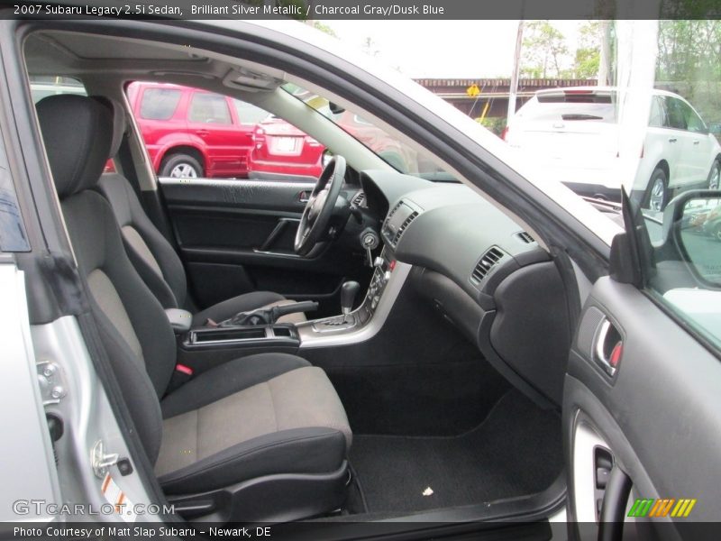 Brilliant Silver Metallic / Charcoal Gray/Dusk Blue 2007 Subaru Legacy 2.5i Sedan