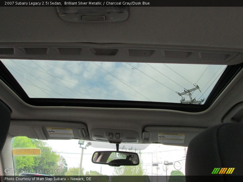 Brilliant Silver Metallic / Charcoal Gray/Dusk Blue 2007 Subaru Legacy 2.5i Sedan