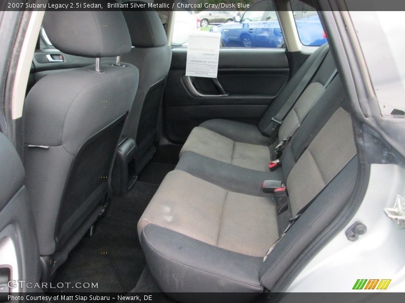 Brilliant Silver Metallic / Charcoal Gray/Dusk Blue 2007 Subaru Legacy 2.5i Sedan