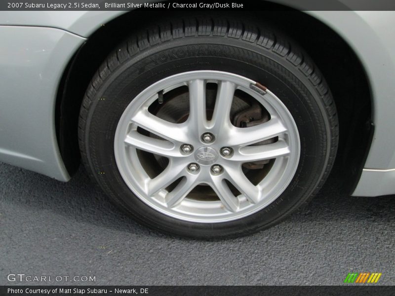 Brilliant Silver Metallic / Charcoal Gray/Dusk Blue 2007 Subaru Legacy 2.5i Sedan