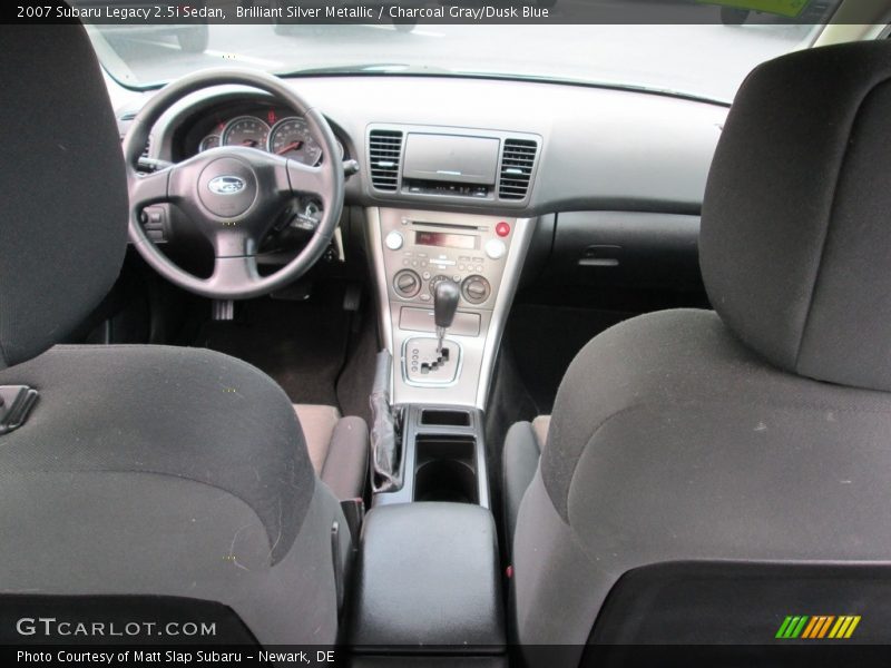 Brilliant Silver Metallic / Charcoal Gray/Dusk Blue 2007 Subaru Legacy 2.5i Sedan