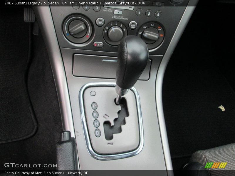 Brilliant Silver Metallic / Charcoal Gray/Dusk Blue 2007 Subaru Legacy 2.5i Sedan