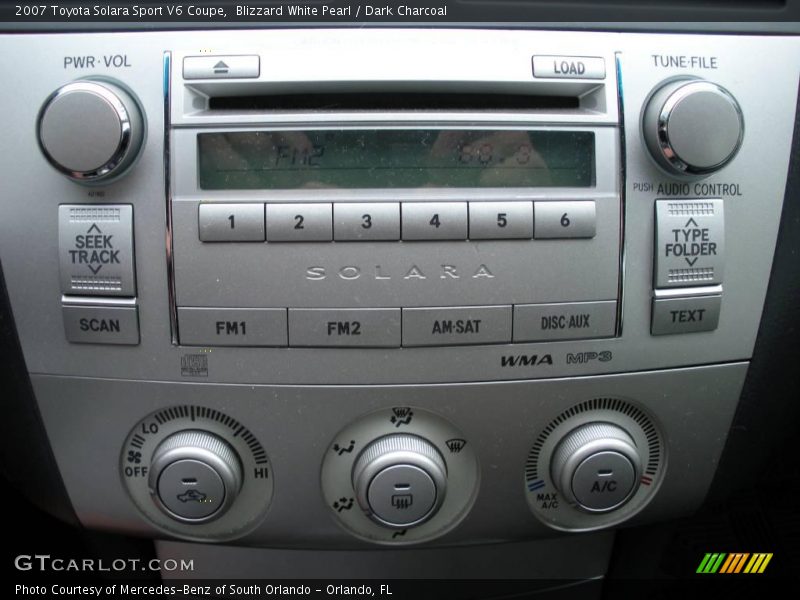 Blizzard White Pearl / Dark Charcoal 2007 Toyota Solara Sport V6 Coupe