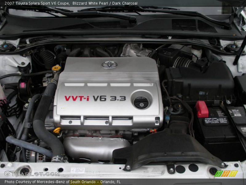 Blizzard White Pearl / Dark Charcoal 2007 Toyota Solara Sport V6 Coupe
