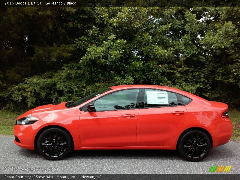 Go Mango / Black 2016 Dodge Dart GT