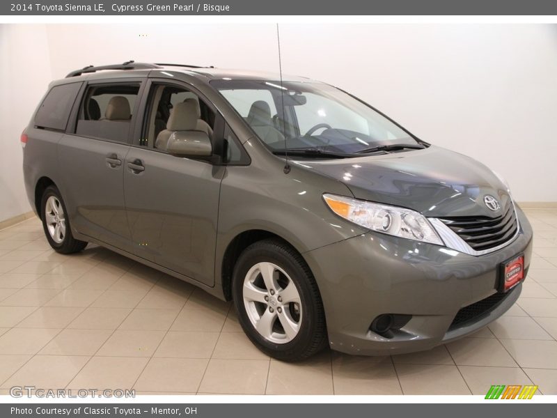 Cypress Green Pearl / Bisque 2014 Toyota Sienna LE