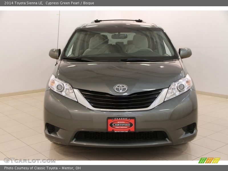 Cypress Green Pearl / Bisque 2014 Toyota Sienna LE