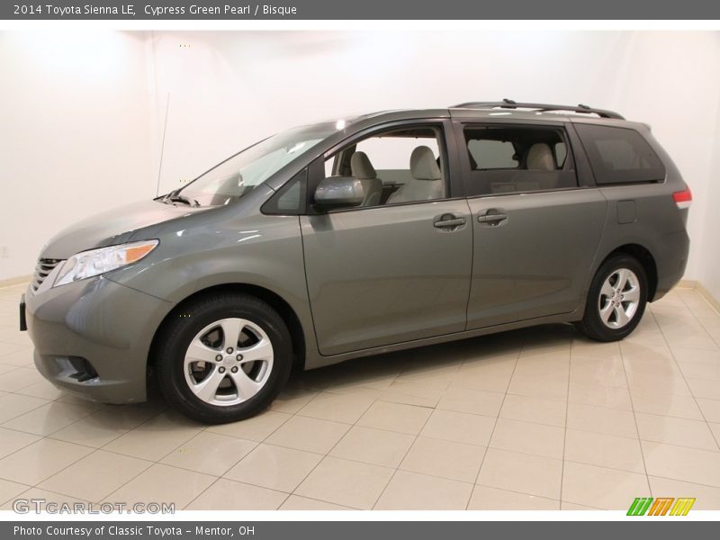 Cypress Green Pearl / Bisque 2014 Toyota Sienna LE