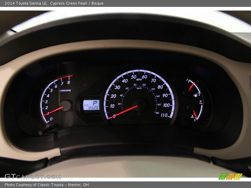 Cypress Green Pearl / Bisque 2014 Toyota Sienna LE