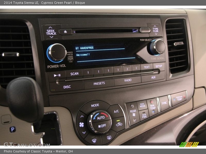 Cypress Green Pearl / Bisque 2014 Toyota Sienna LE