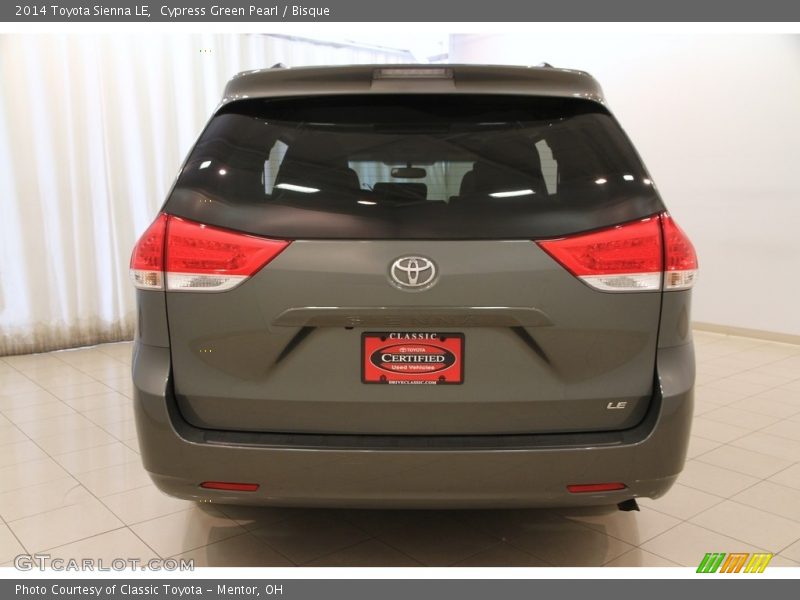 Cypress Green Pearl / Bisque 2014 Toyota Sienna LE