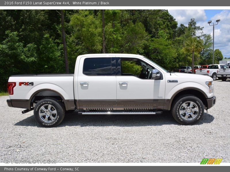 White Platinum / Black 2016 Ford F150 Lariat SuperCrew 4x4