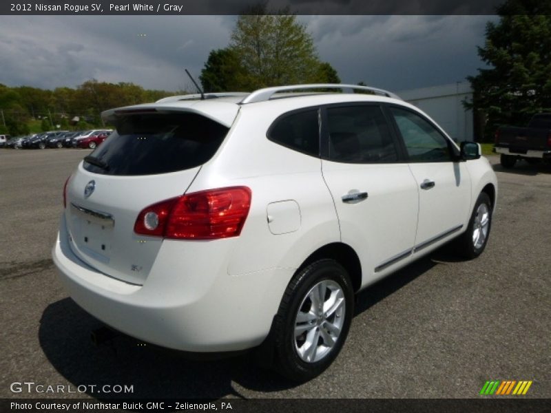 Pearl White / Gray 2012 Nissan Rogue SV