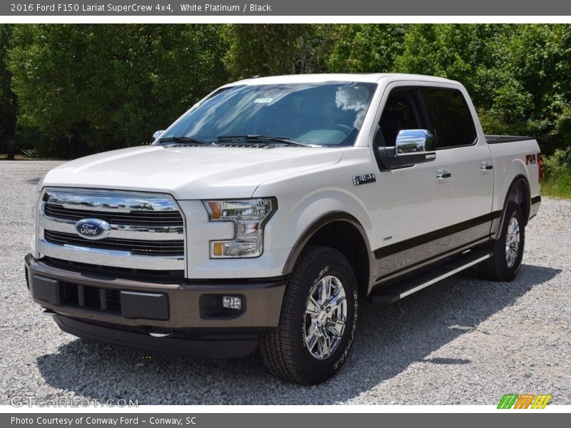 White Platinum / Black 2016 Ford F150 Lariat SuperCrew 4x4