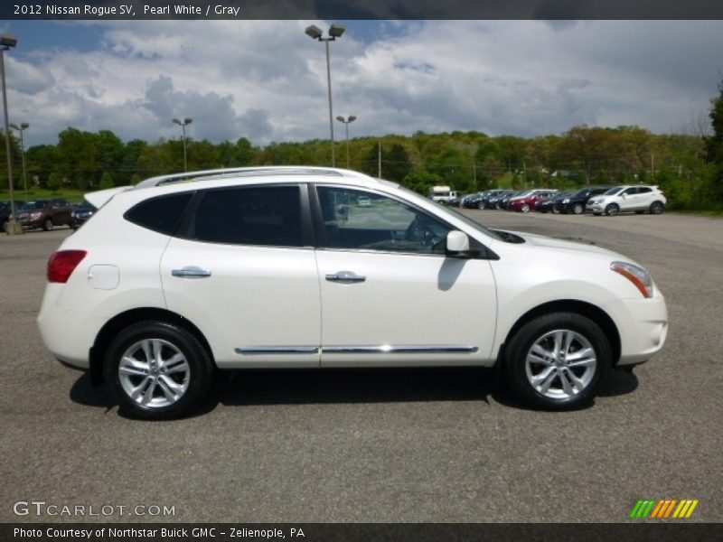 Pearl White / Gray 2012 Nissan Rogue SV
