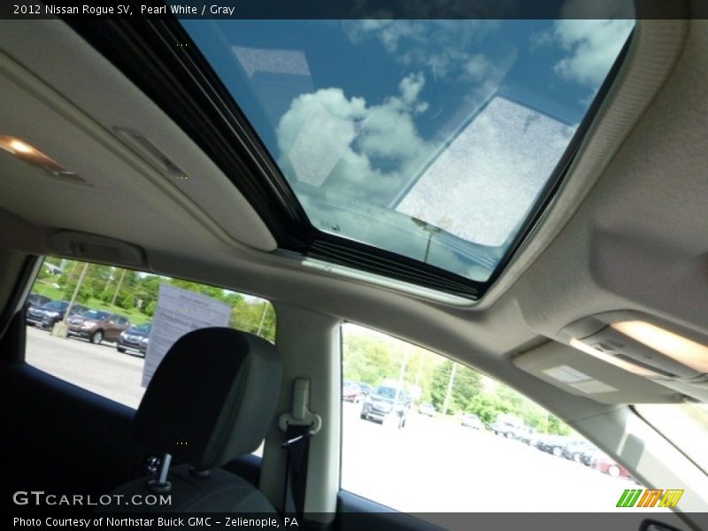 Pearl White / Gray 2012 Nissan Rogue SV