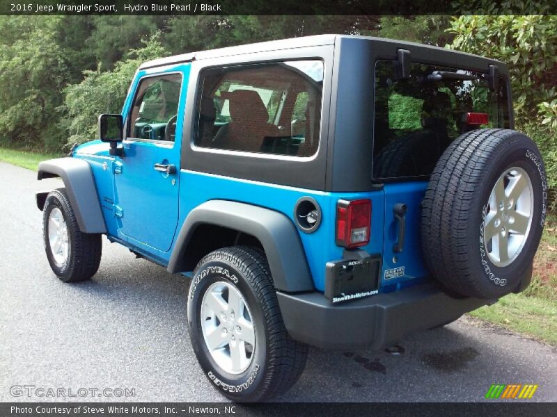 Hydro Blue Pearl / Black 2016 Jeep Wrangler Sport