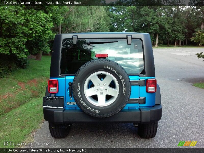 Hydro Blue Pearl / Black 2016 Jeep Wrangler Sport
