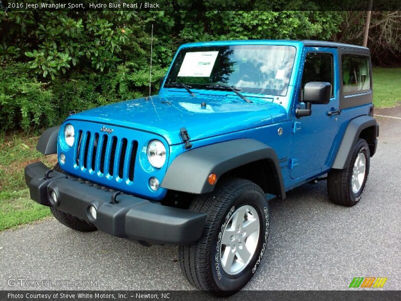 Hydro Blue Pearl / Black 2016 Jeep Wrangler Sport