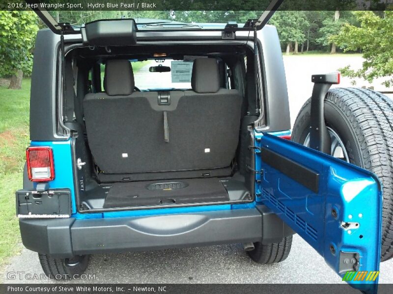 Hydro Blue Pearl / Black 2016 Jeep Wrangler Sport