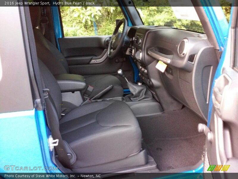 Hydro Blue Pearl / Black 2016 Jeep Wrangler Sport