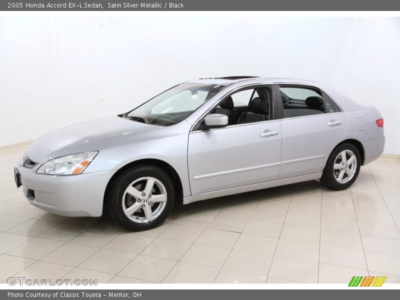 Satin Silver Metallic / Black 2005 Honda Accord EX-L Sedan