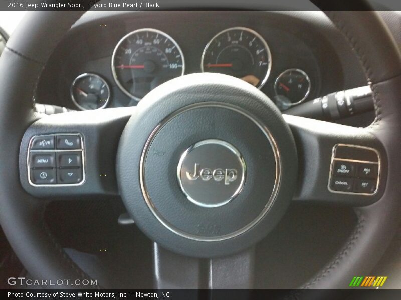 Hydro Blue Pearl / Black 2016 Jeep Wrangler Sport