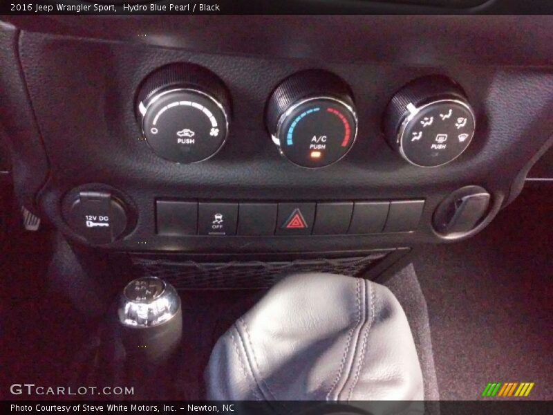 Hydro Blue Pearl / Black 2016 Jeep Wrangler Sport