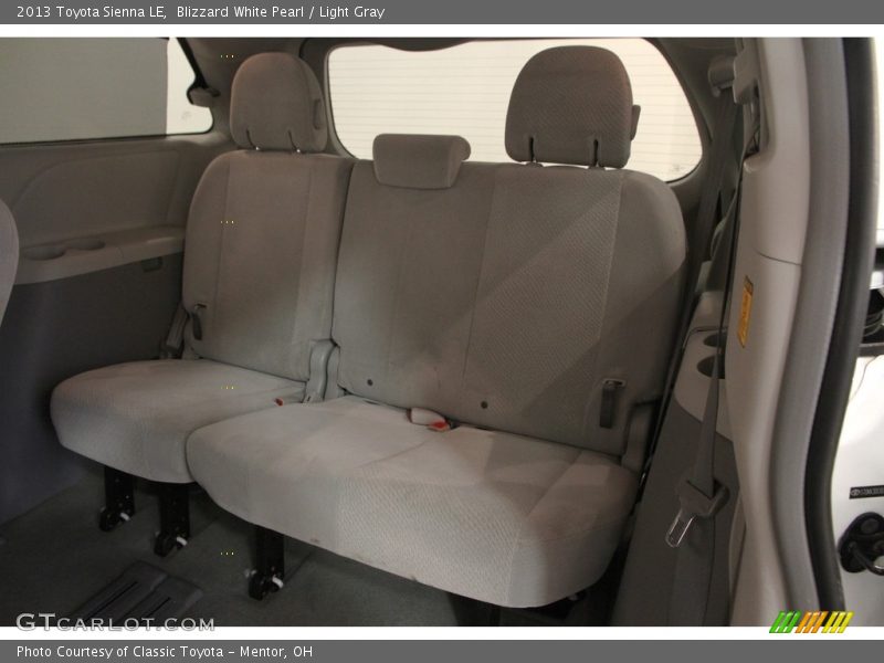 Blizzard White Pearl / Light Gray 2013 Toyota Sienna LE
