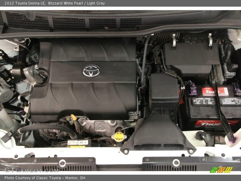Blizzard White Pearl / Light Gray 2013 Toyota Sienna LE