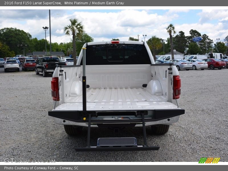 White Platinum / Medium Earth Gray 2016 Ford F150 Lariat SuperCrew