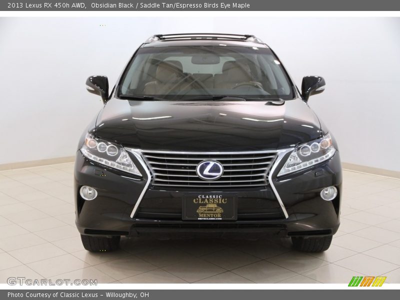 Obsidian Black / Saddle Tan/Espresso Birds Eye Maple 2013 Lexus RX 450h AWD