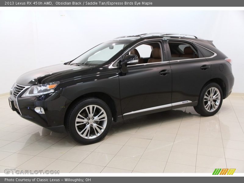 Obsidian Black / Saddle Tan/Espresso Birds Eye Maple 2013 Lexus RX 450h AWD