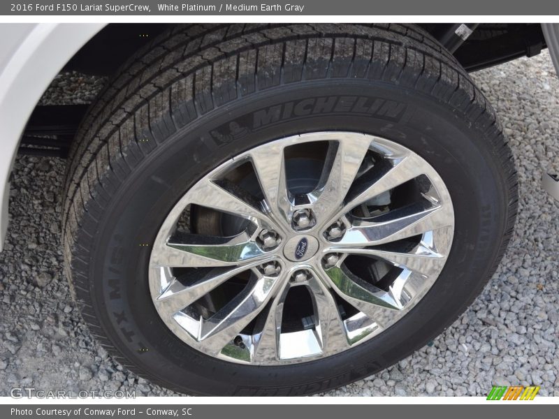 White Platinum / Medium Earth Gray 2016 Ford F150 Lariat SuperCrew