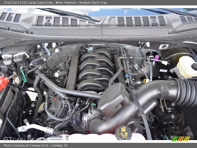 White Platinum / Medium Earth Gray 2016 Ford F150 Lariat SuperCrew