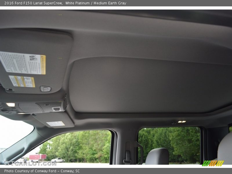White Platinum / Medium Earth Gray 2016 Ford F150 Lariat SuperCrew