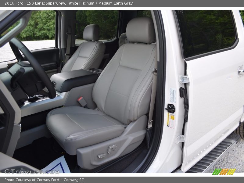 White Platinum / Medium Earth Gray 2016 Ford F150 Lariat SuperCrew