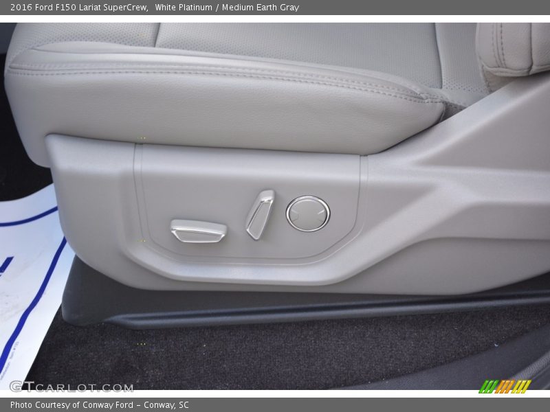 White Platinum / Medium Earth Gray 2016 Ford F150 Lariat SuperCrew