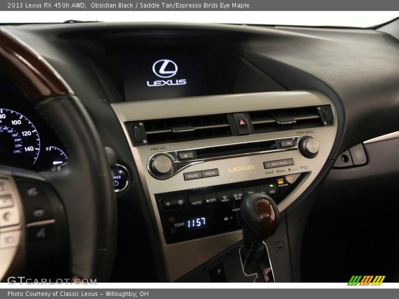 Obsidian Black / Saddle Tan/Espresso Birds Eye Maple 2013 Lexus RX 450h AWD