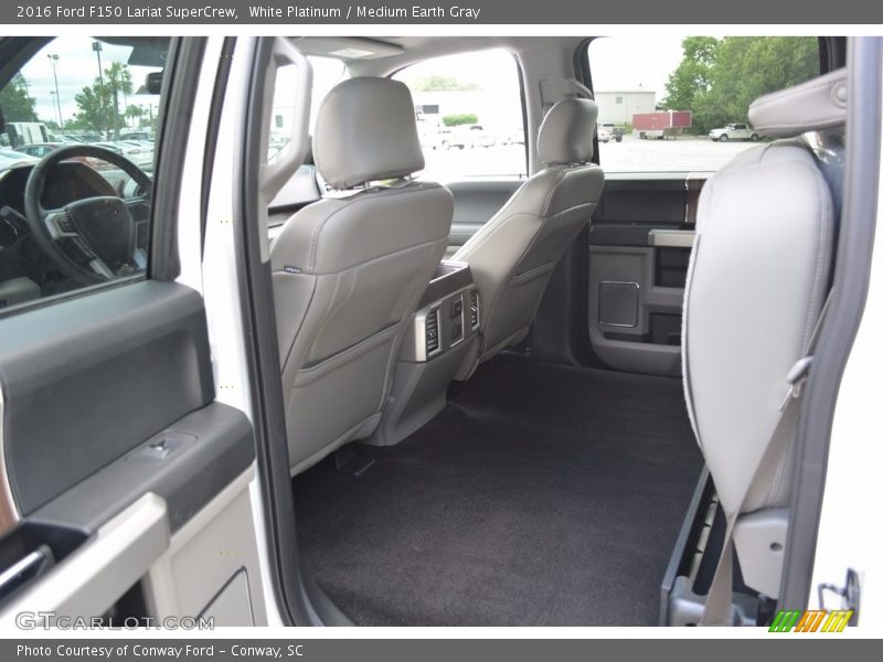 White Platinum / Medium Earth Gray 2016 Ford F150 Lariat SuperCrew