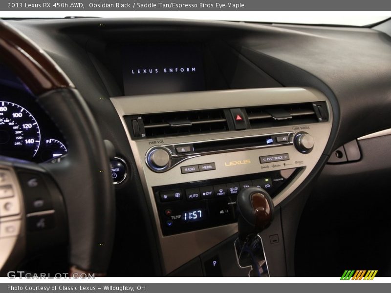 Obsidian Black / Saddle Tan/Espresso Birds Eye Maple 2013 Lexus RX 450h AWD