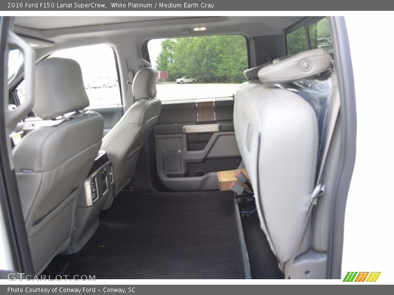 White Platinum / Medium Earth Gray 2016 Ford F150 Lariat SuperCrew
