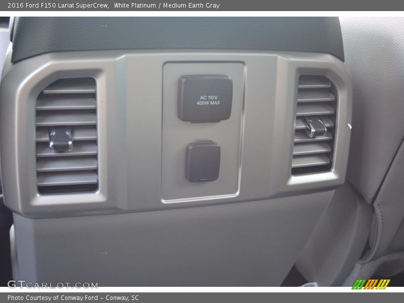 White Platinum / Medium Earth Gray 2016 Ford F150 Lariat SuperCrew