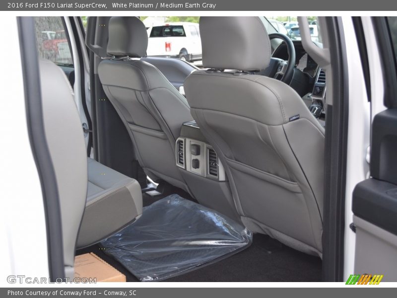 White Platinum / Medium Earth Gray 2016 Ford F150 Lariat SuperCrew