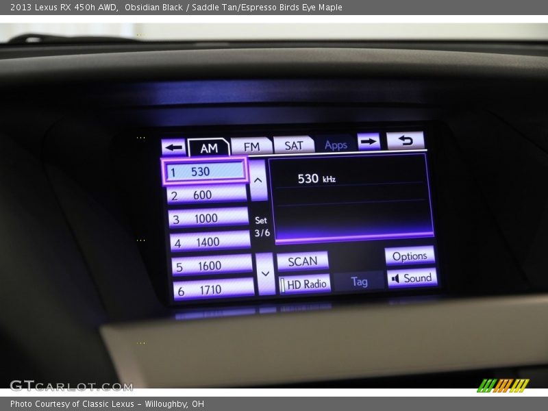 Obsidian Black / Saddle Tan/Espresso Birds Eye Maple 2013 Lexus RX 450h AWD