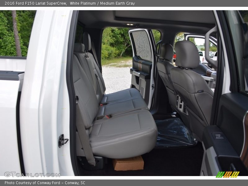 White Platinum / Medium Earth Gray 2016 Ford F150 Lariat SuperCrew
