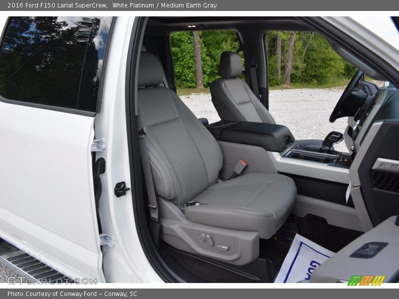 White Platinum / Medium Earth Gray 2016 Ford F150 Lariat SuperCrew