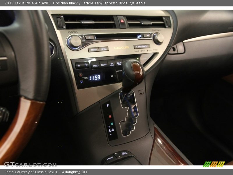Obsidian Black / Saddle Tan/Espresso Birds Eye Maple 2013 Lexus RX 450h AWD