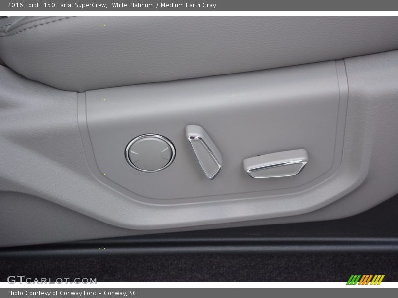 White Platinum / Medium Earth Gray 2016 Ford F150 Lariat SuperCrew