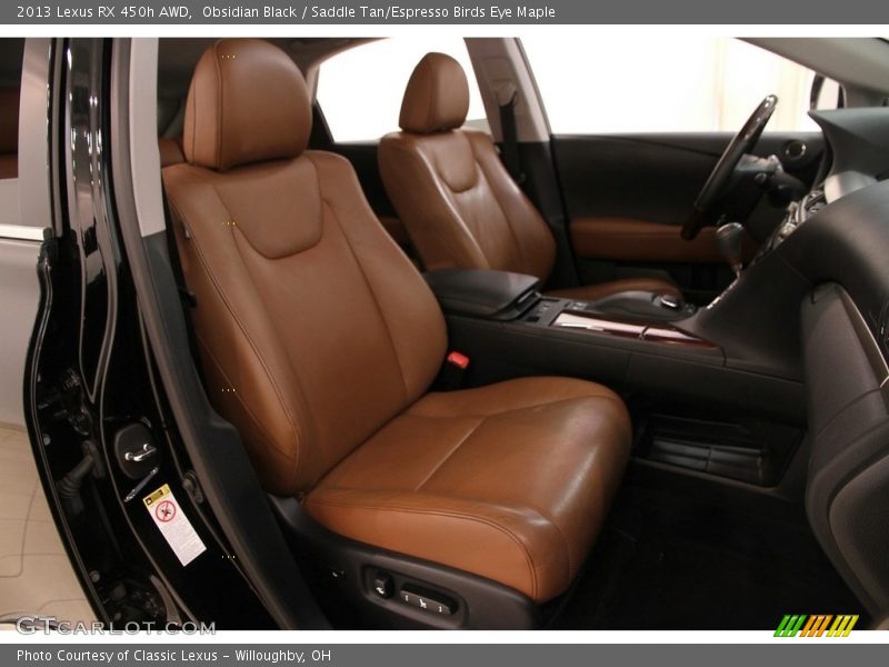 Obsidian Black / Saddle Tan/Espresso Birds Eye Maple 2013 Lexus RX 450h AWD
